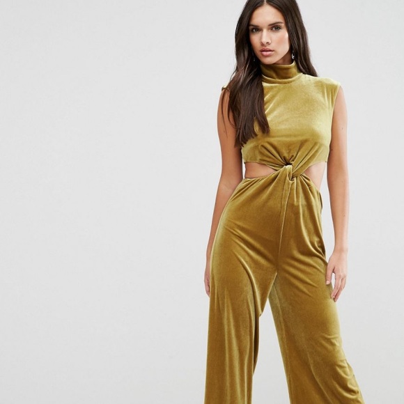NWT ASOS “velvet” cutout jumpsuit - Picture 1 of 9